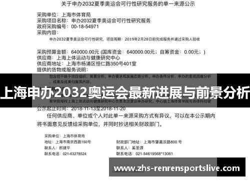 上海申办2032奥运会最新进展与前景分析